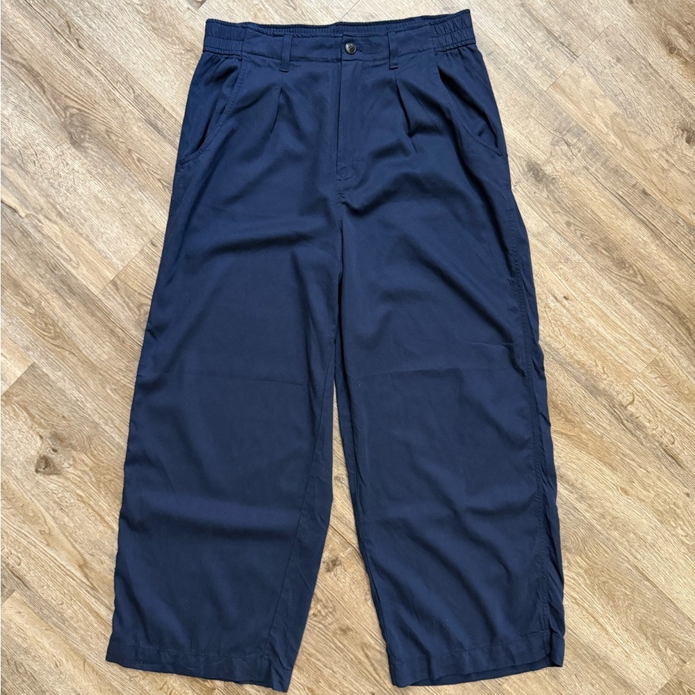 Madewell • High Rise Curvy Wide Leg Navy Pants